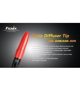 Difusor Rojo Para Linternas Led Fenix PD35, PD32, E35-UE