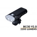 Foco Bici BC30-V2.0 2200 Lumenes (no incluye baterías). Funciona con dos baterías 18650