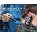 E09R Mini Linterna EDC recargable de alta potencia 600 lúmenes (Batería incluida)