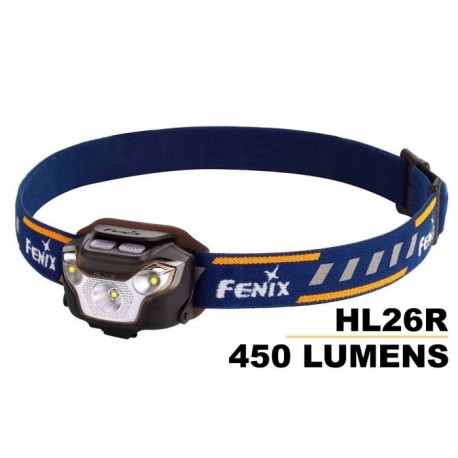 Frontal Led Fénix HL26R 450 Lúmenes (micro usb recargable-incluye batería)