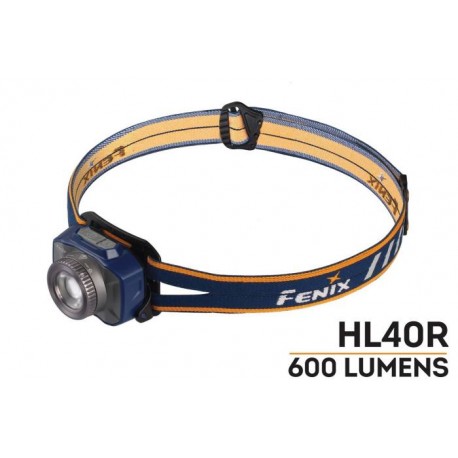 Frontal Fénix HL40R con zoom 600 lúmenes y batería recargable