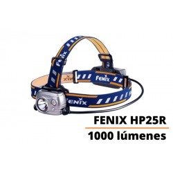 Frontal Fénix HP25R 1000 lúmenes (micro usb recargable-incluye batería 18650)