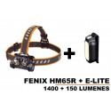 Frontal Fenix HM65R 1400 lúmenes + E-LITE ( Baterías incluidas)
