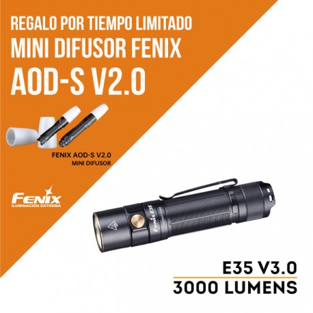 Fénix E35-V3.0 3000 Lúmenes (Incluye batería 21700 DE 5000 mAh recargable por micro USB-Tipo C)