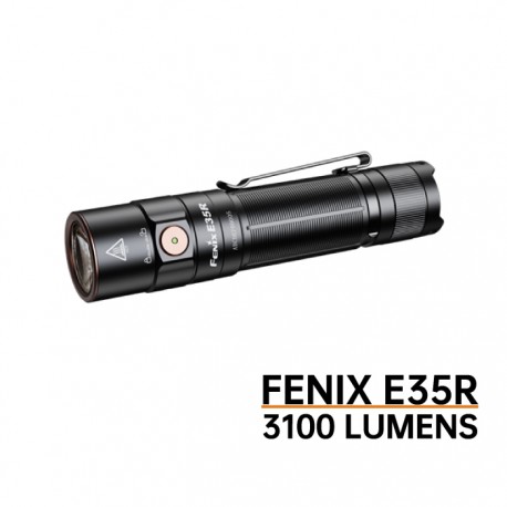Fénix E35R - 3100 Lúmenes (Incluye batería 21700 DE 5000 mAh) linterna recargable por micro USB-Tipo C)